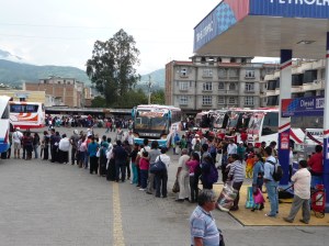 Orderly chaos at the Otavalo bus station