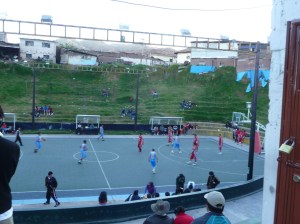 A peek through an open door gives a glimpse of the local action!