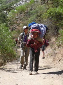 No time for the porters to admire the views