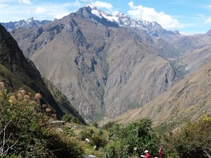 Looking back down on the trail