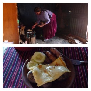 Rita prepares lunch for us