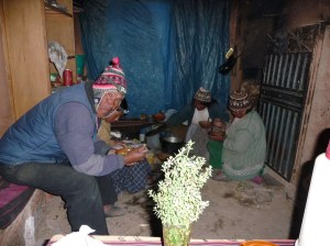 Dinner with our host family