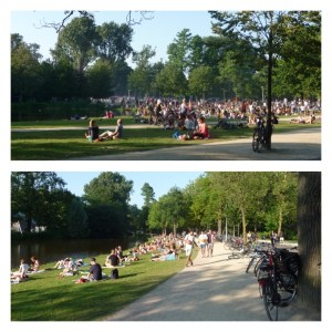 Vondelpark full of picnickers