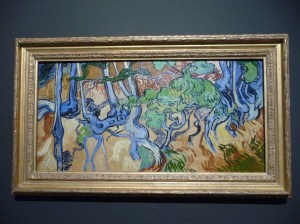 Tree roots; unfinished own bottom half - believed to be his last piece of work