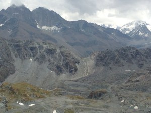 Glimpses of Plafleuri and the Col to be encountered the morning after!