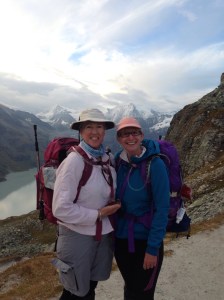 Arriving at Col des Roux - yes they are real mountains behind us!