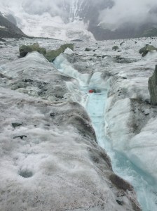 The rock slabs to cross were hairy enough. 