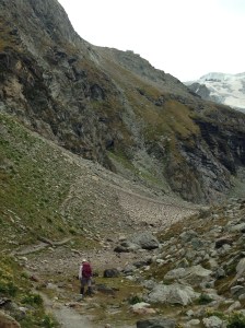 The final part of the climb to get to Cabane de Moiry.