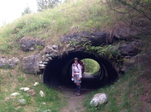 The journey to Gruben leading us through a tunnel.