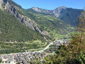 Great views of Sembrancher from St Jean's Chapel.