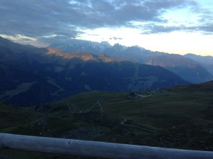 Departure from Cabane du Mont Fort. 